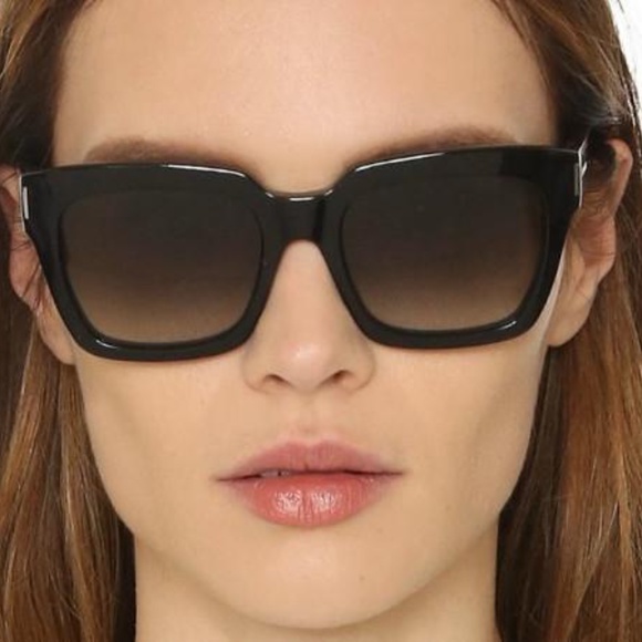 $495 Unisex Saint Laurent Bold 1 Amber Tortoise Square Sunglasses 54-20-140 - Picture 15 of 16